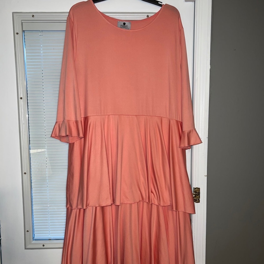 Dainty Jewells Light Coral Layer Tiered Dress